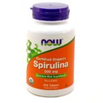 NOW Organic Spirulina 500mg 200tabs