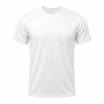 Men's Polyester Sports T-Shirt M – White