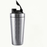 Stainless steel shaker 750 ml grey with measurement scale