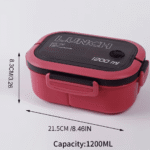Double-layer sealed lunch box 1200 ml red