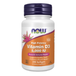 NOW Vitamin D3 5000 IU High Potency 240 Softgels