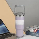 Thermal Mug 900 ml Purple with Round Handle