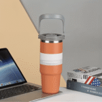 Thermal Mug 890 ml Orange with Round Handle