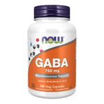NOW GABA 750 mg 100 veg. caps.