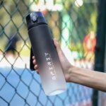 Sports Water Bottle 750ml black white TM
