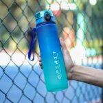 Sports Water Bottle 750ml Black Blue TM